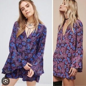 Free People Magic Mystery Floral Tunic Top
